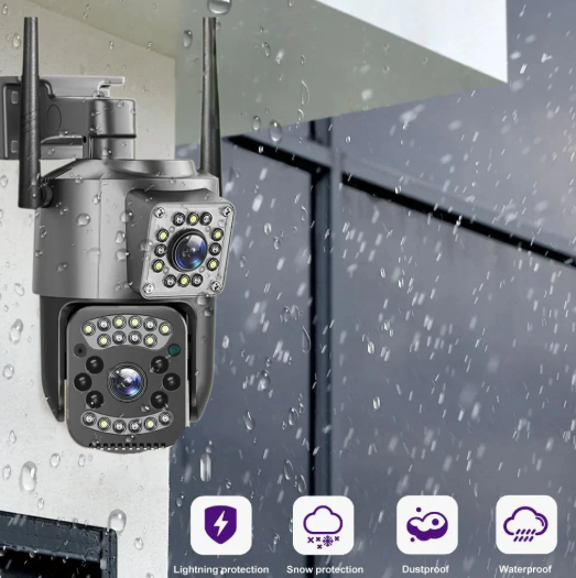 🔒 Cámara de Seguridad PTZ Doble Lente — ¡Protección Total 24/7 para tu Hogar o Negocio en Colombia!