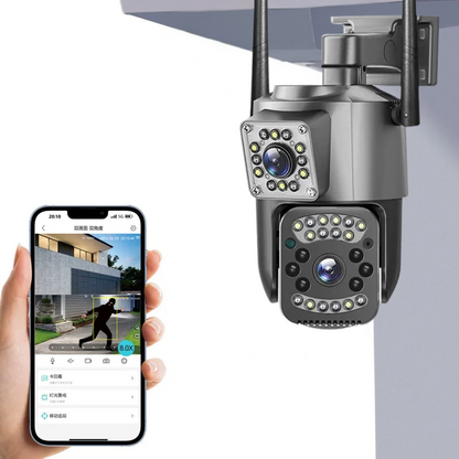 🔒 Cámara de Seguridad PTZ Doble Lente — ¡Protección Total 24/7 para tu Hogar o Negocio en Colombia!